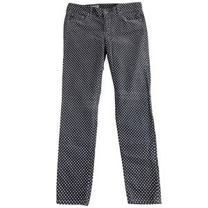 AG Adriano Goldschmied Stevie Ankle Slim Straight Leg Polka Dot Jeans Micro Cord